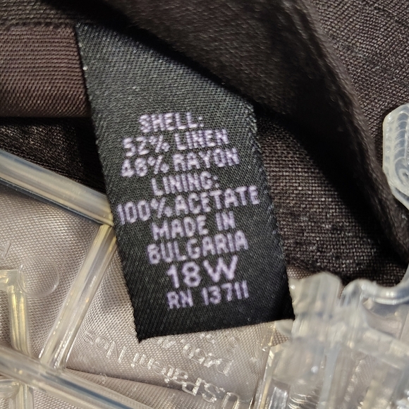 Context Woman Brown Linen Blend 2PC Suit | Size 18W | NWT - Picture 12 of 14